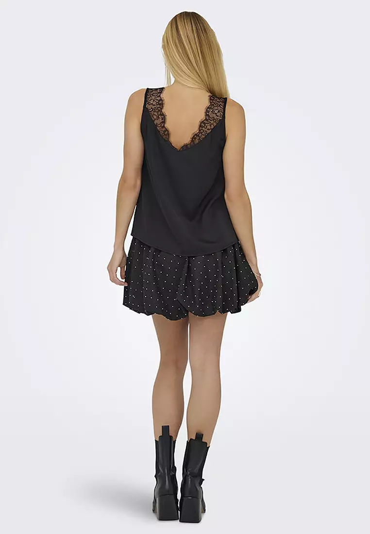 Satin Lace Mix Singlet
