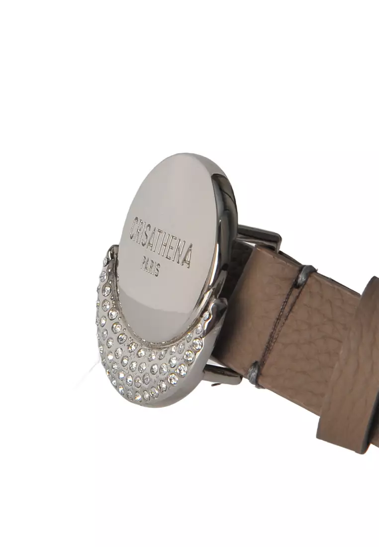 Sunmoon Belt in Brown,Sliver