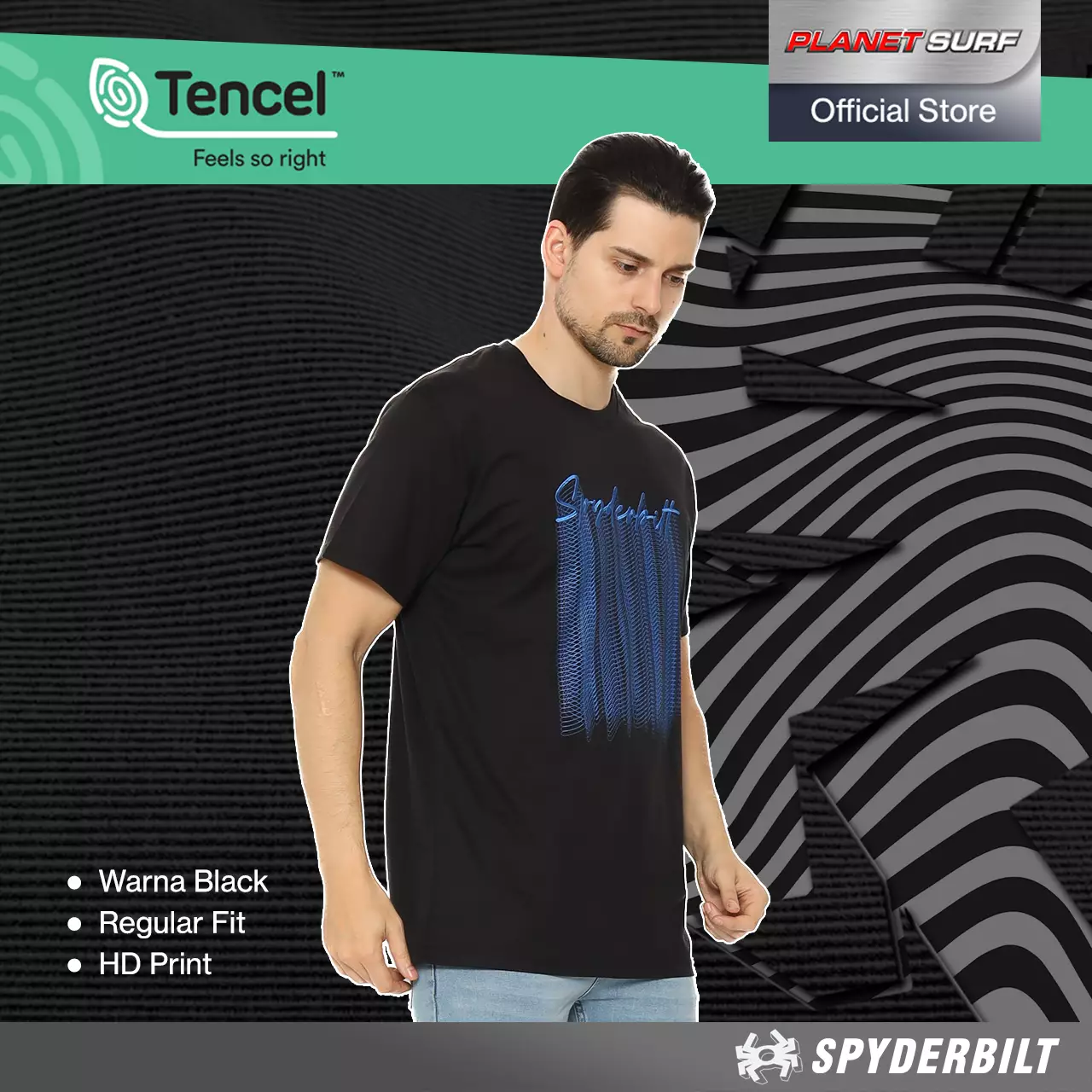 Spyderbilt Kaos Lengan Pendek Pria Budwizer Tencel Men Tee Planet Surf