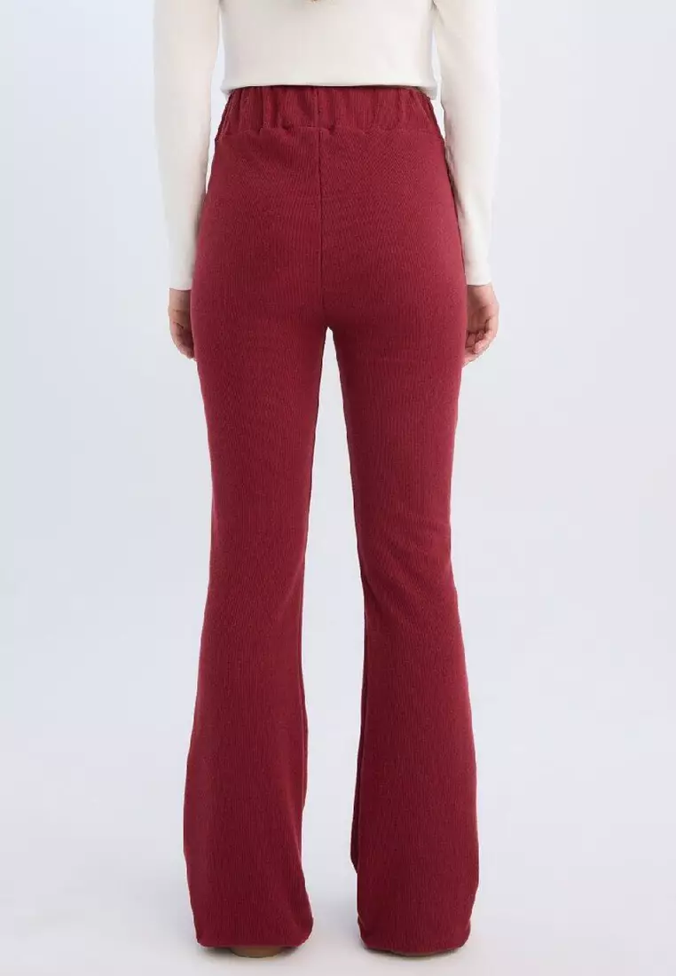 Buy DeFacto Wide Leg Wide Leg Stretchy Waisted Long Length Pants