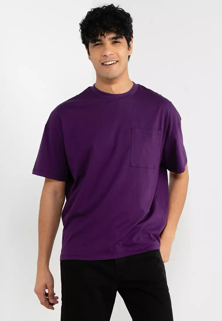 Solid purple t shirt sales