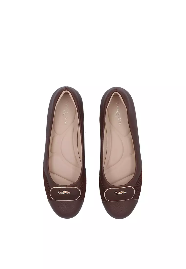 Dark Brown CR Amelia Textured Pumps