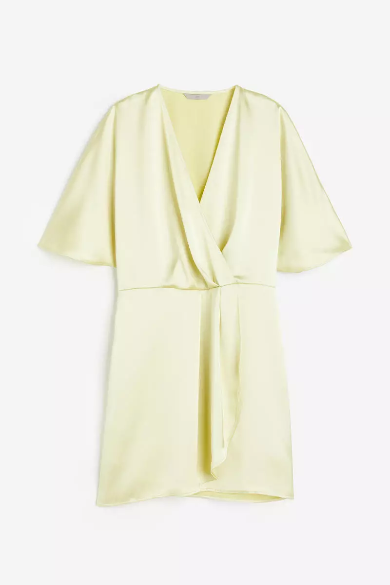 Satin wrap dress