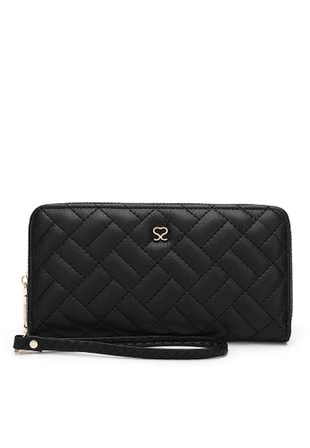 Sara Smith black Scarlett Women's Quilted Long Wallet / Purse 532EAACCECF0D3GS_1