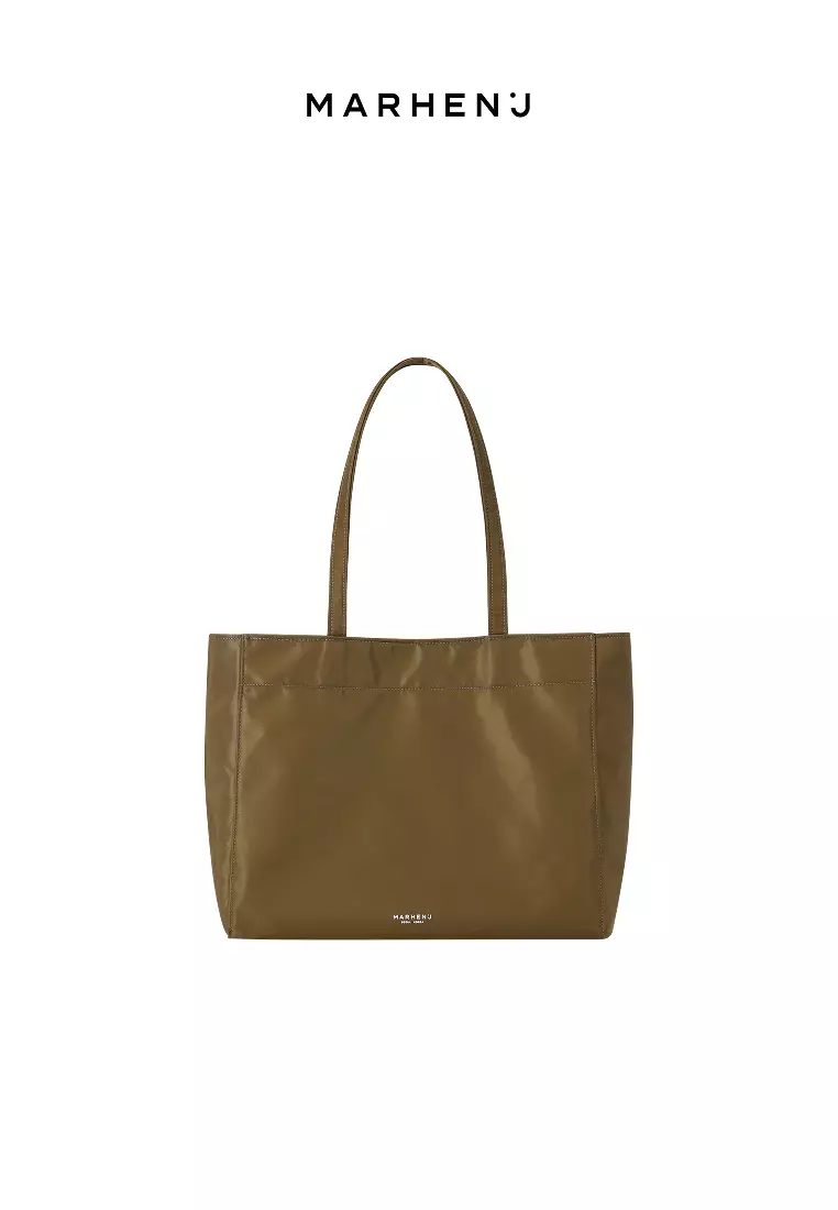 BONA Nylon Shoulder Bag Olive Khaki