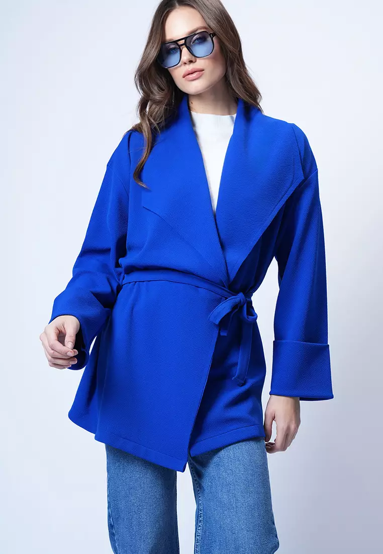 Shawl Collar Textured Jacket