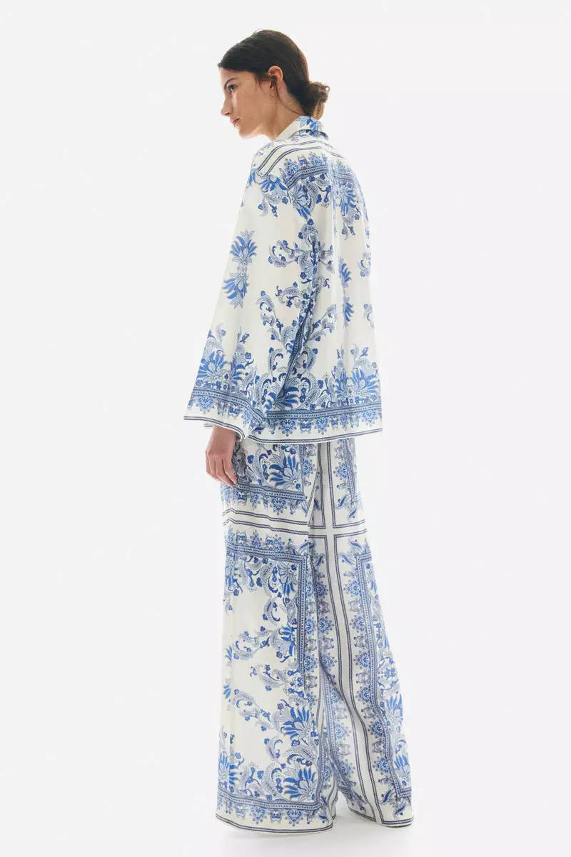 Wide drawstring trousers