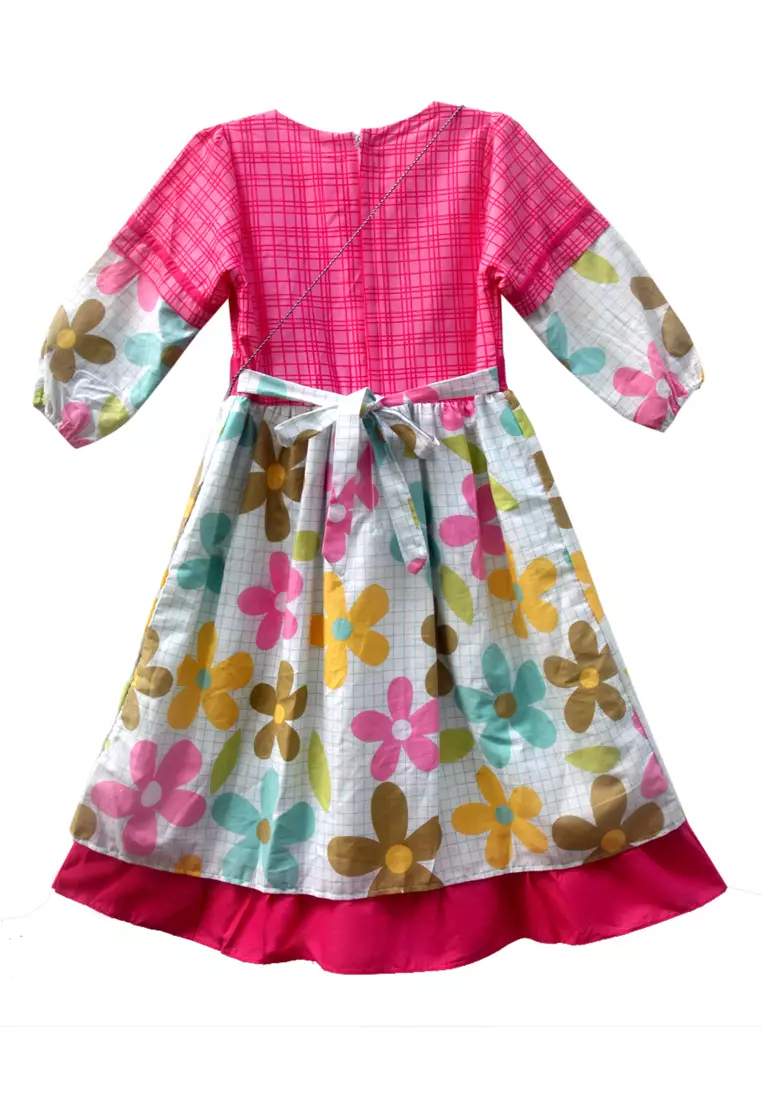 Two Mix Baju Muslim Anak - Gamis Anak Perempuan - Pakaian Muslim anak perempuan 4030