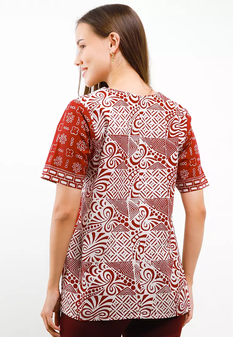 Serena Blouse Batik Katun Wanita