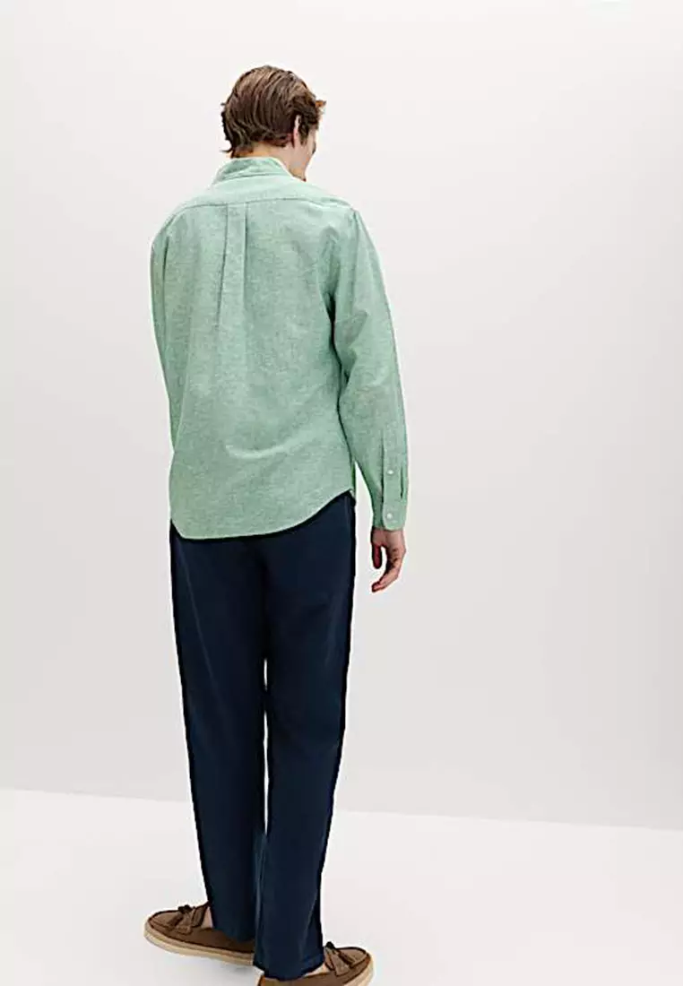 Regular Fit Cotton Linen Blend Shirt