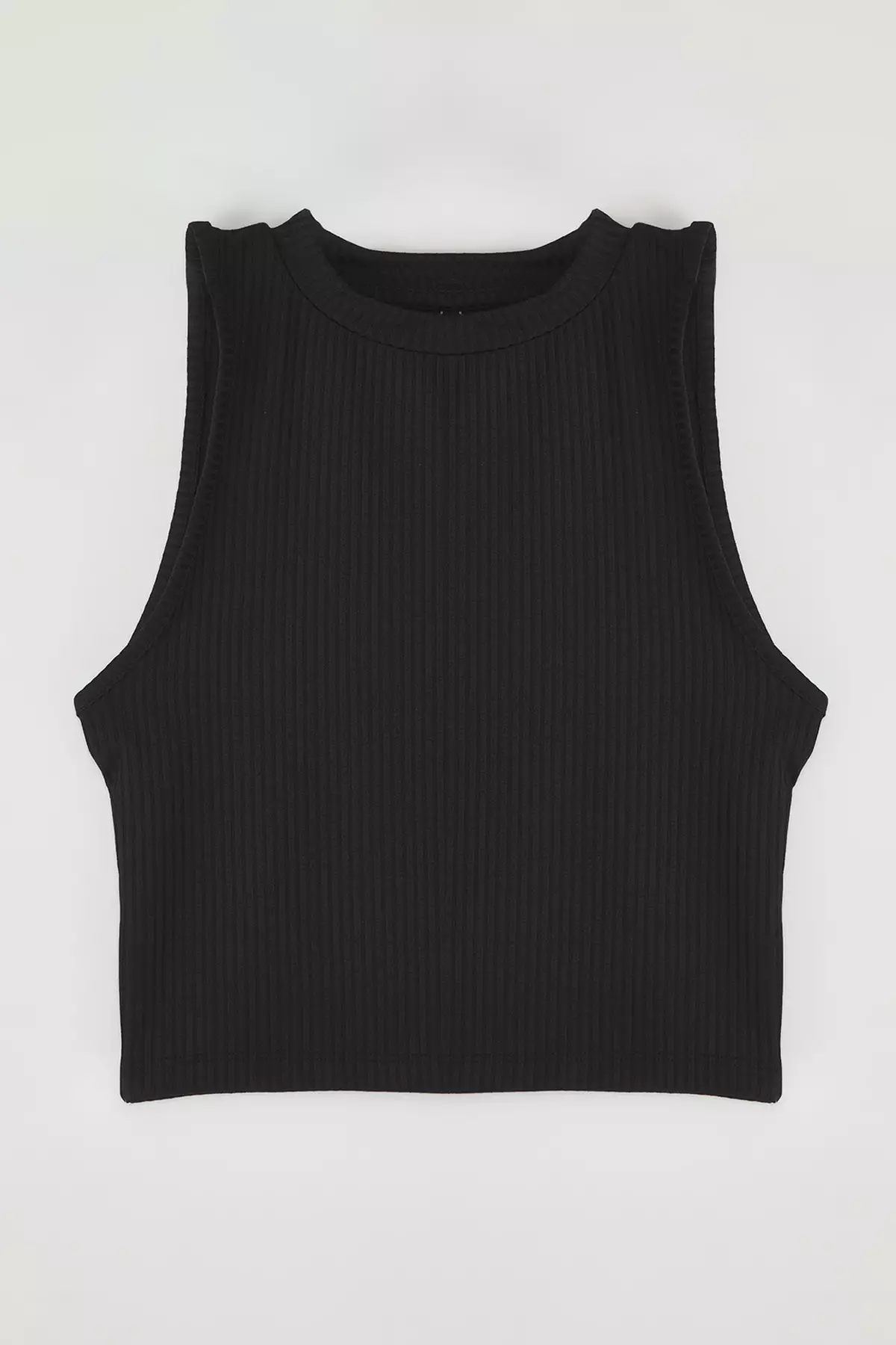 Print Fitted Crop Top