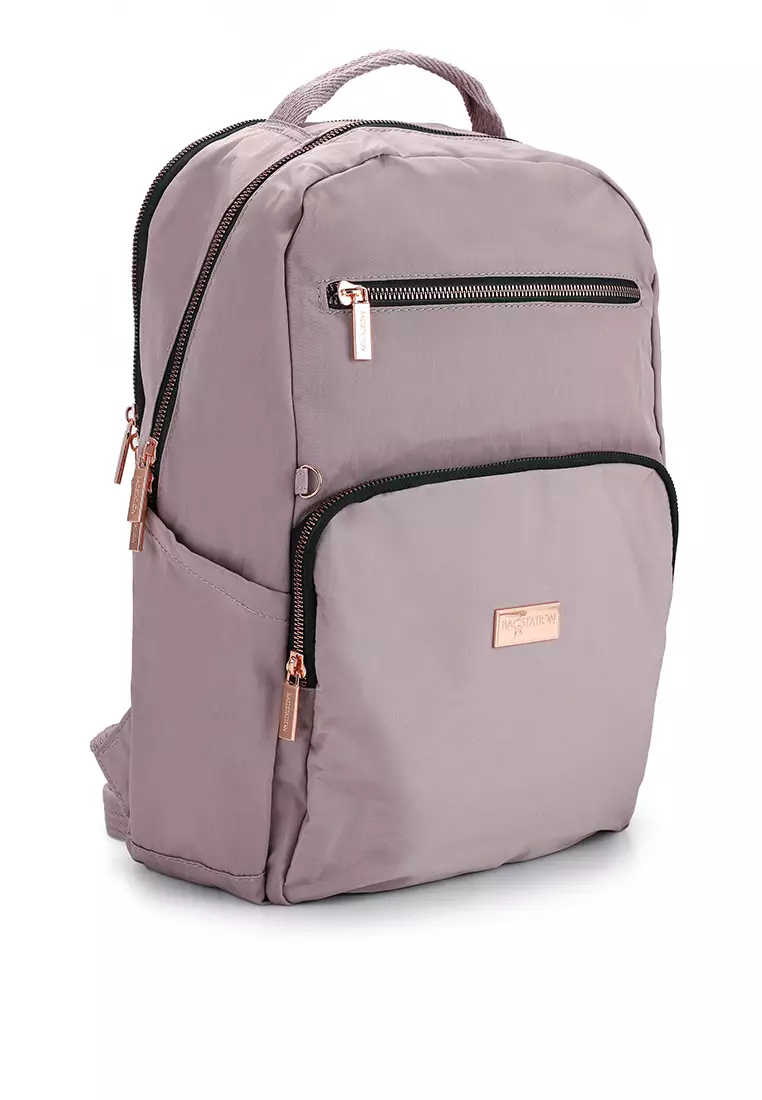Rose Gold Series Crinkle Nylon Backpack