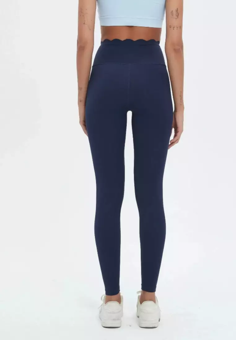 Tiana Scallop High-Waist Leggings – Sculpting Yoga Pants for Women