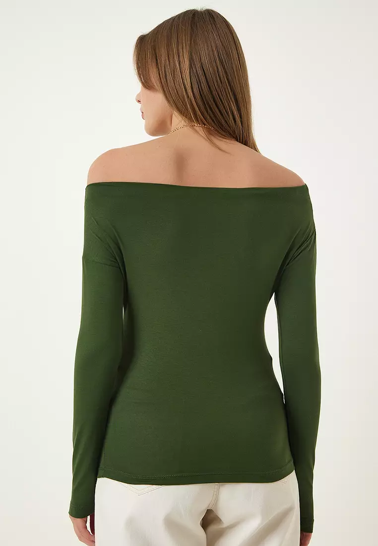 Long Sleeves Off Shoulder Top