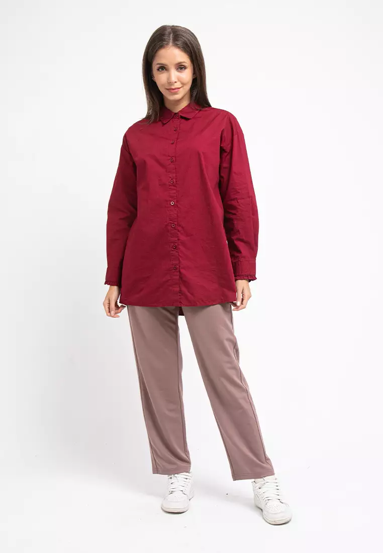 Forest Ladies Pant Roman Straight Cut Casual Long Pants Women - 810470-13Khaki