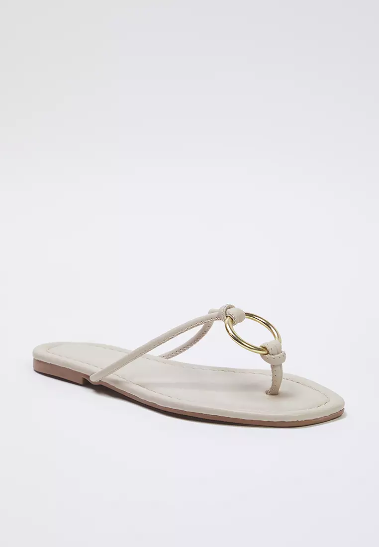 Metal Accessory Flip Flops