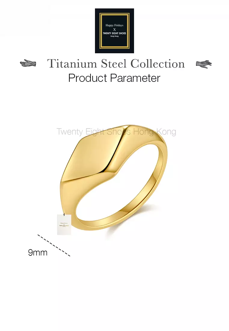 Titanium Steel Rhombus Ring JW QF-JZ990