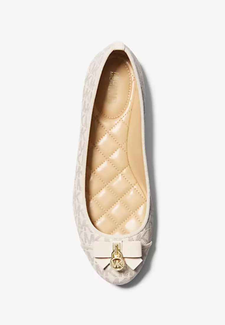 Michael Kors Honey Signature Logo Ballet Flat Vanilla