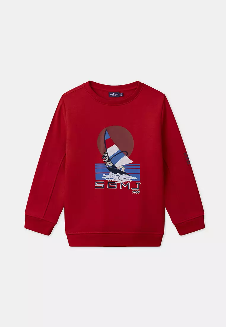 Red SWEAT SHIRT / Windsurfing sweatshirt