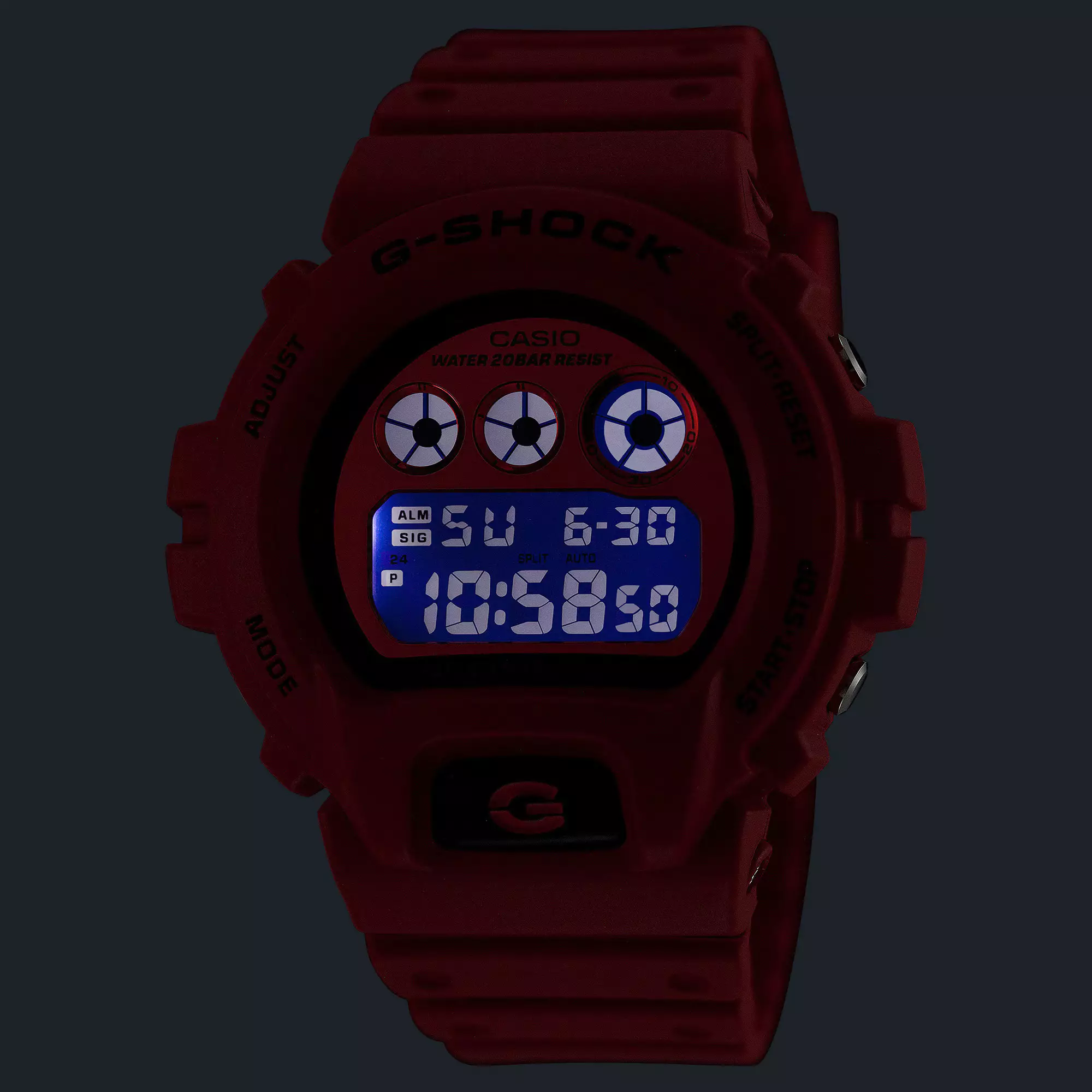 Casio G-Shock - Jam Tangan Digital Pria - Red Resin Case and Band - DW-6900RRB-4D