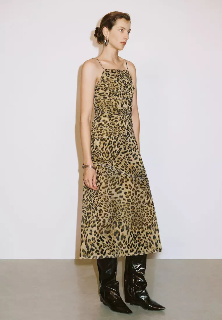Cami Leopard Printed A-Line Dresses