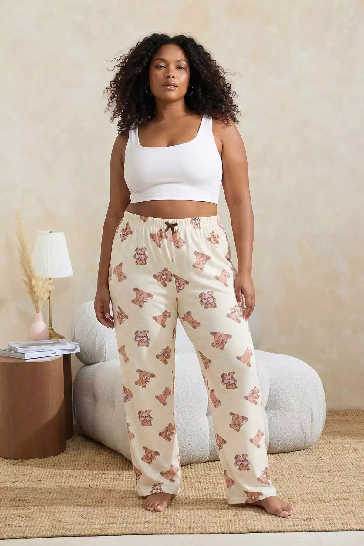 Ecru-Brown 2-Pack Knitted Pajama Bottoms Tbbaw26Ia00003