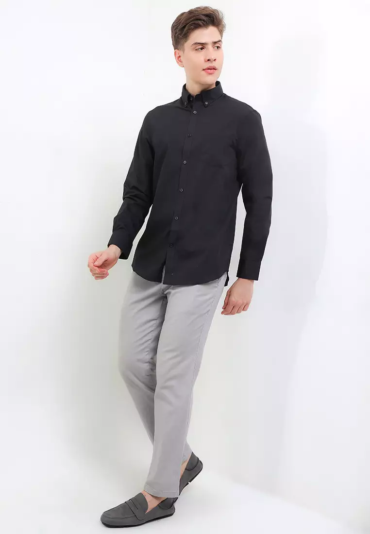 Regular Fit Cotton Blend Shirt With Pocket