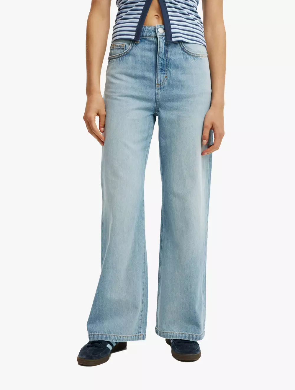 COTTON ON - JEANSWEARS - Wide Jean Asia Fit - CASSETTE BLUE