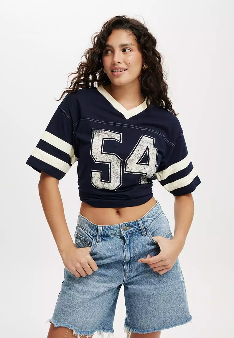 V-Neck Oversized Graphic Tee