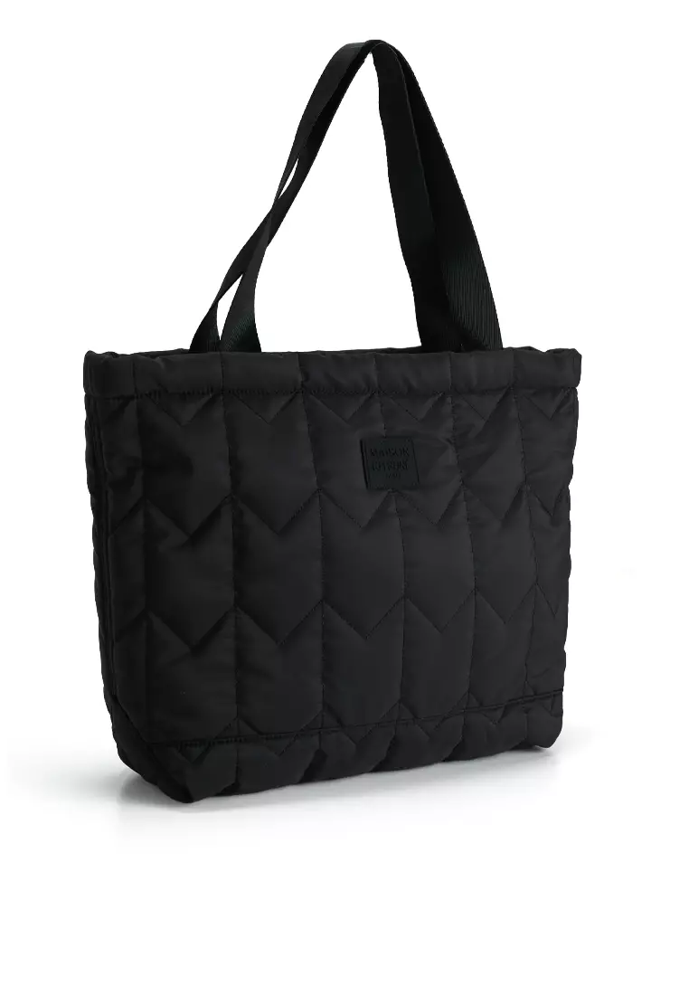 Buy Maison Kitsune Chevron Quilted Large Tote Bag 2026 Online | ZALORA