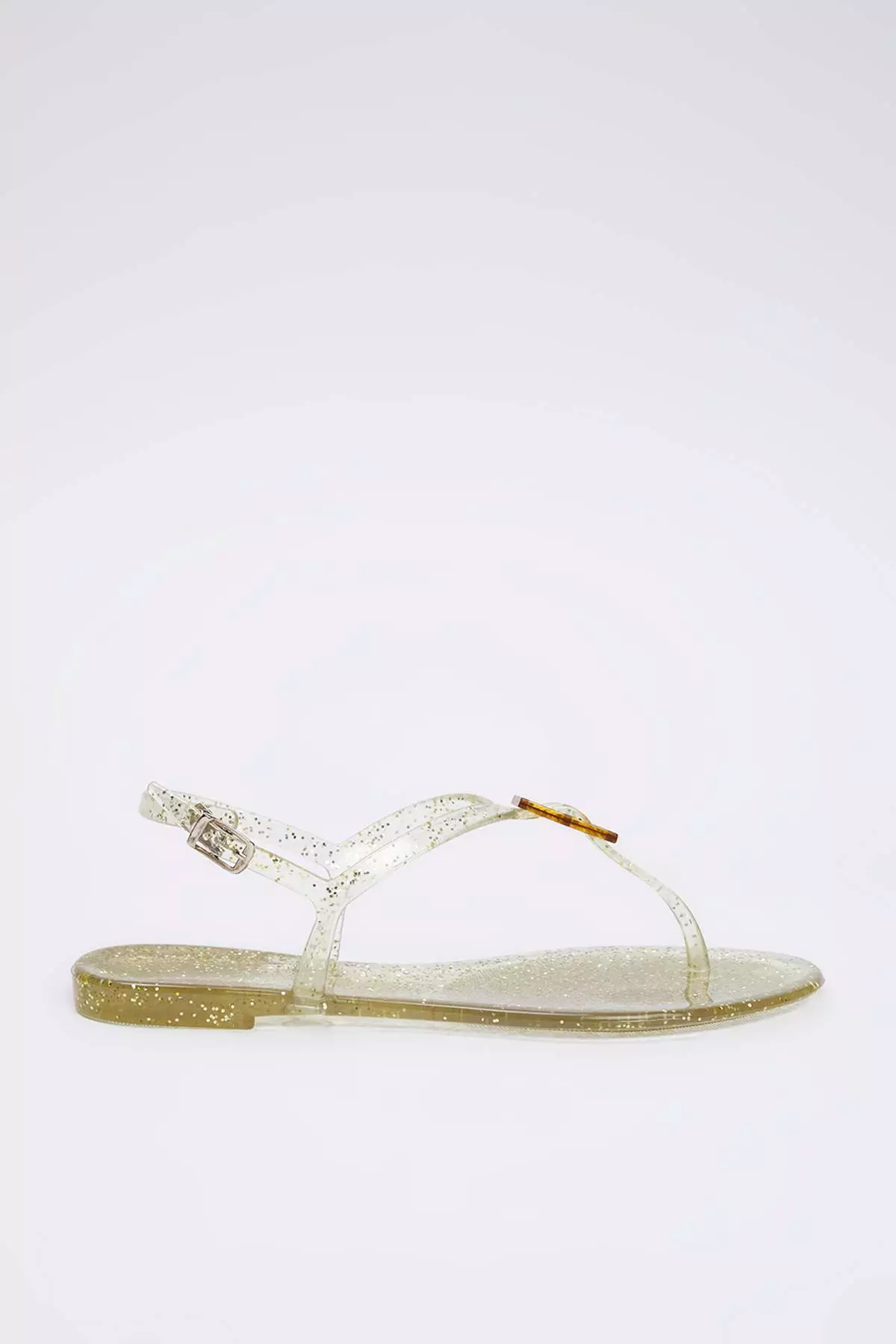 Gold Jelly Flip Flops Women's Sandals Takss25Sd00065