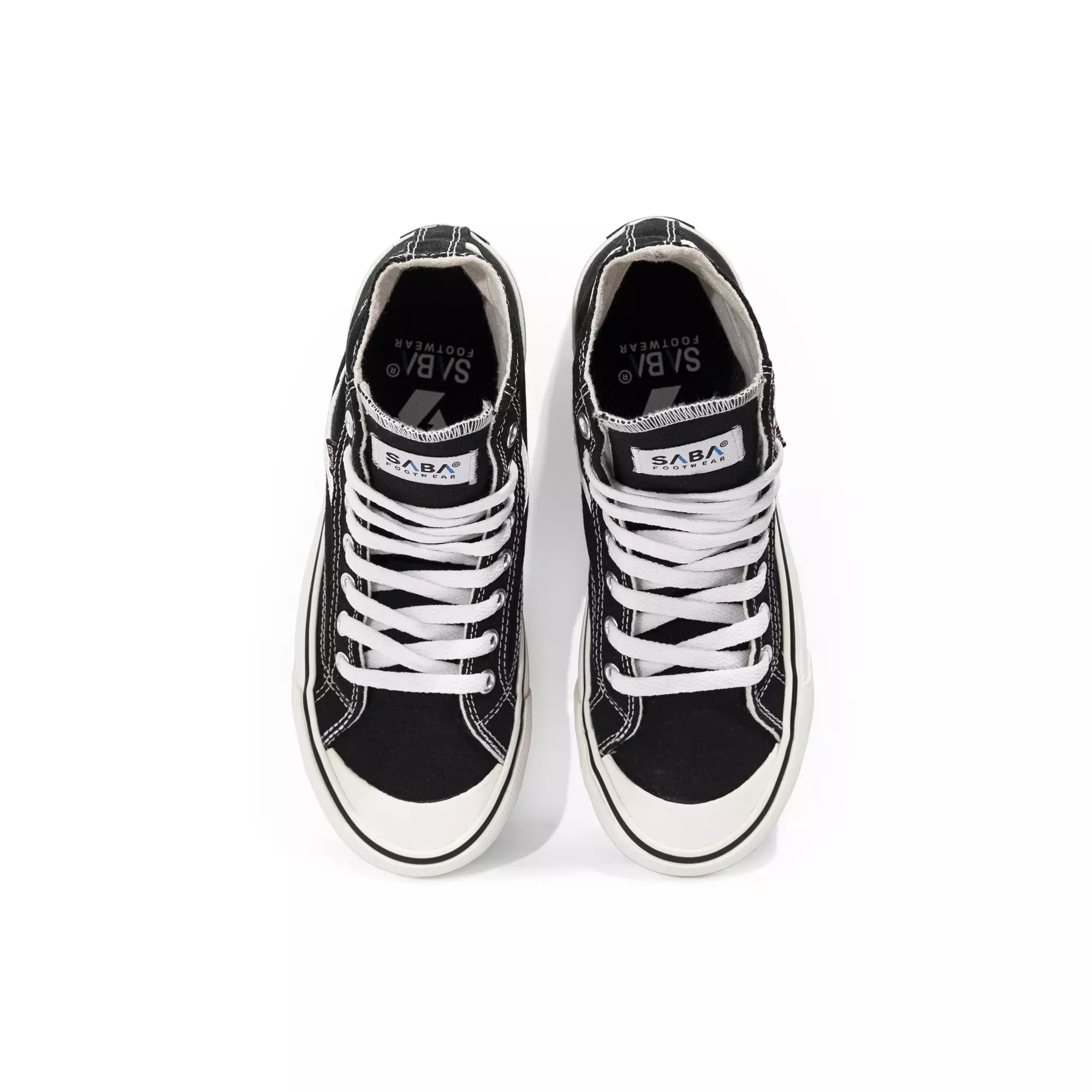 SABA Veloz High Black White Classic - Sepatu Sneakers Casual Pria Wanita