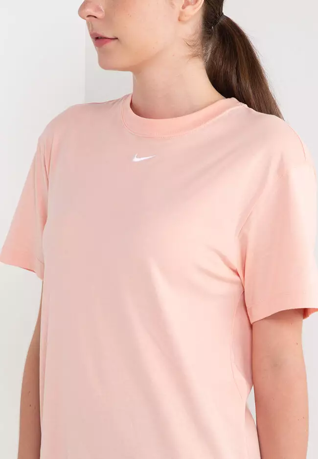 White nike shirt with clearance pink check