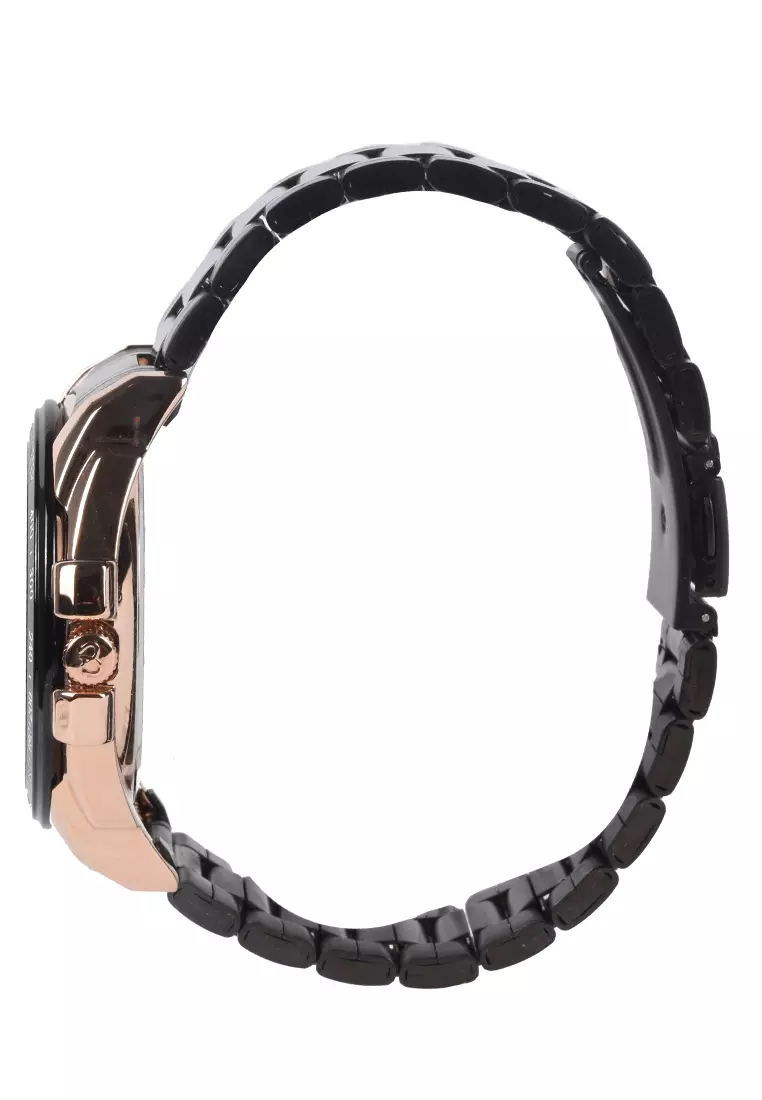 Mirage - Jam Tangan Pria - Rosegold - Black Stainless Steel Bracelet - 7614M-A