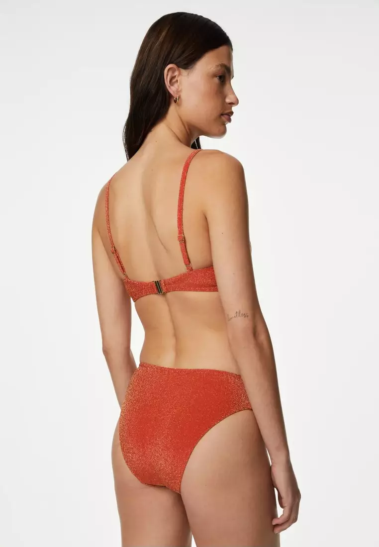 Sparkle High Leg Bikini Bottoms