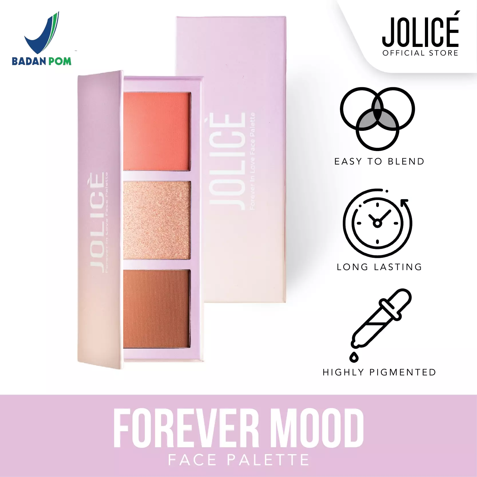 Jolice High Quality Pigmented Face Palette/Highlighter/BlushOn/Contour