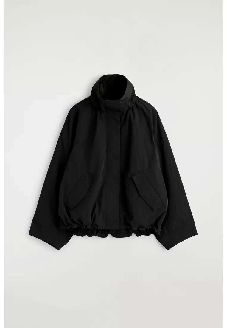 NYLON FUNNEL-NECK JACKET