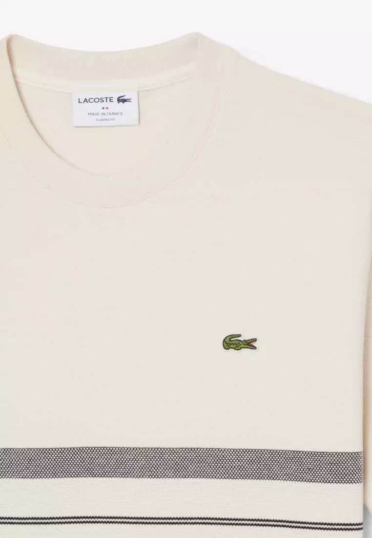 French Made Striped Piqué T-shirt