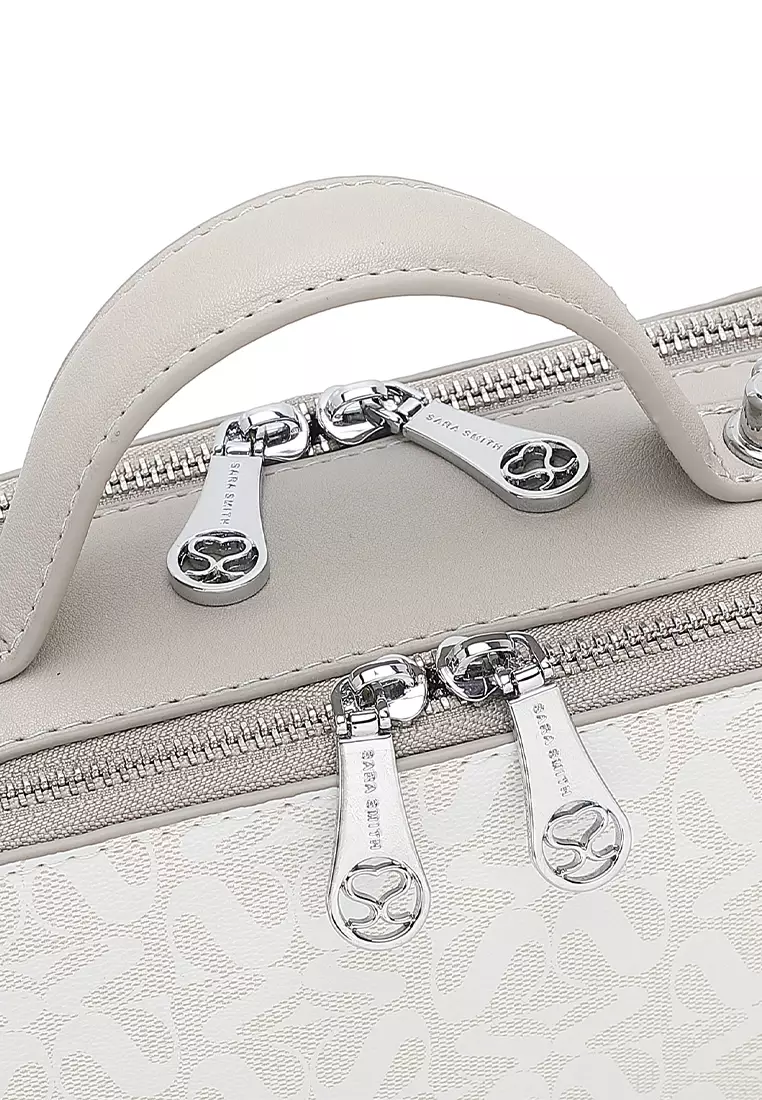 Women's Top Handle Bag / Sling Bag / Crossbody Bag / Shoulder Bag (Tas Tangan Wanita / Tas Selempang Wanita / Tas Bahu Wanita) - Putih