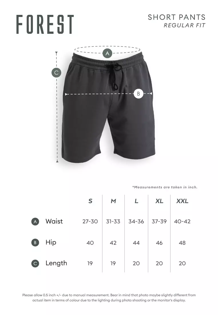 Forest Sport Shorts Double Tiping Casual Short Pants Men  - 65863-01Black