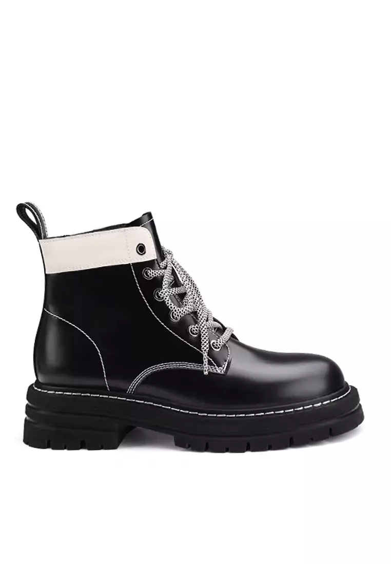 Discount on Twenty Eight Shoes  shoes - SKU: VANSA Colorblock Lace Up Platform Martin Boots VSW-B393-113