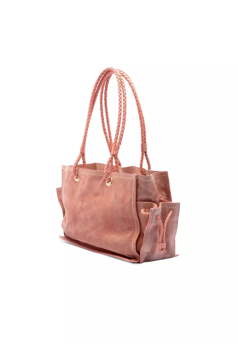 Pre-Loved Loewe Suede Crown Logo Shopper Tote