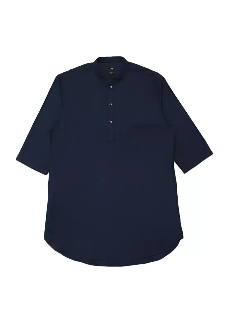 JOBB Hasbi Baju Koko Pria Lengan Pendek Regular Fit Navy