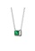 Her Jewellery Simple Rectangle Emerald Pendant (White Gold) - Made with Lab created Emerald Gemstone C4D5BACA8E78C0GS_2