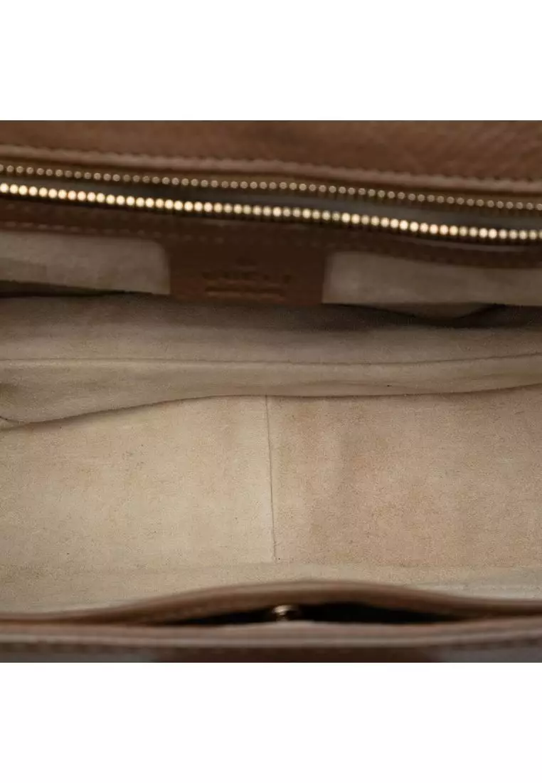 Pre-Loved Gucci Medium Calfskin New Bamboo Top Handle Bag