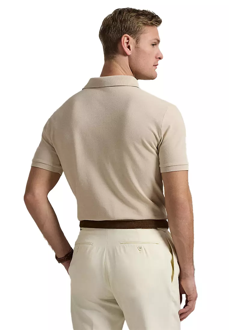 Custom Slim Fit Big Pony Mesh Polo Shirt