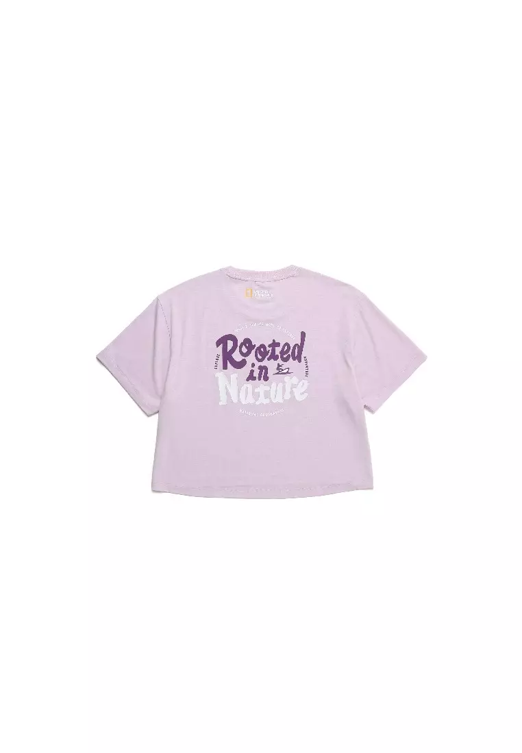 【NATIONAL GEOGRAPHIC】Women's Dryseal Graphic Crop T-Shirt National Geographic Women's Drysil Graphic Cropped Short