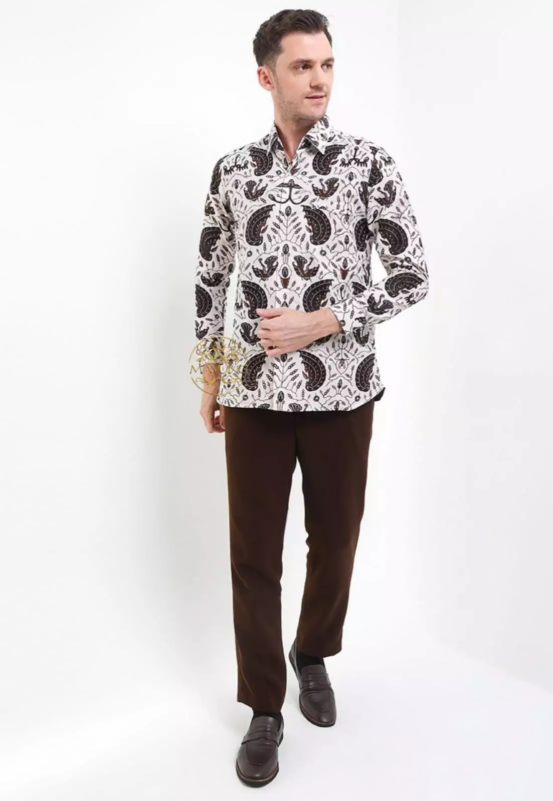 Setyaningra Kemeja Batik Pria Premium Slimfit Modern Lengan Panjang