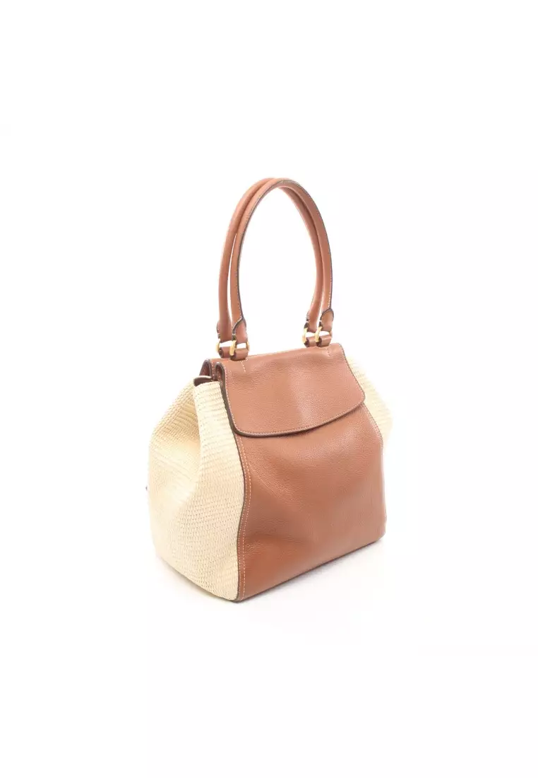 Buy Tory Burch Pre loved TORY BURCH half moon Handbag leather