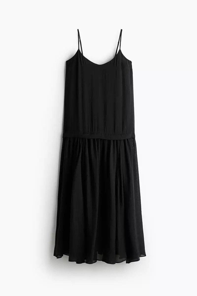 H&m black maxi dress online